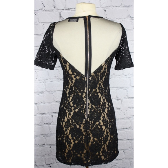 Astr Black Lace Mesh Bodycon Mini Dress - Picture 7 of 7